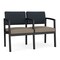 Lesro Lenox 2 Seat Tandem Seating W/ Arm, 43.5 in W 24.5 in L 32 in H LS2103 - alternate 1